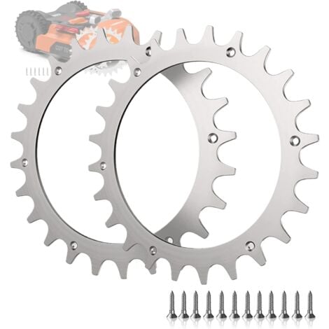 COOCHEER Crampons en acier inoxydable de qualité supérieure pour Worx Landroid S/M, Crampons de rechange en acier inoxydable supérieure Pour robot tondeuse à gazon, Taille des roues 205 mm (L)