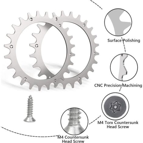 Crampons en acier inoxydable pour robot tondeuse Worx L – Taille de roue 225mm – Meilleure traction sur pelouse humide – 12 vis incluses - 225mm-12x