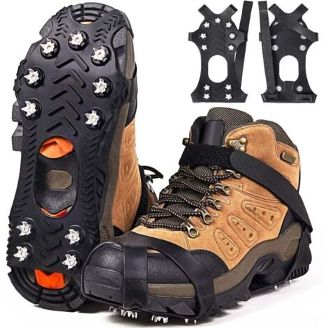 Semelle Anti Verglas Crampons Antiglisse Hiver - 1 Paire Avec 10 Pointes Acier Pour Chaussures Crampon Anti Glisse Pour Chaussure
