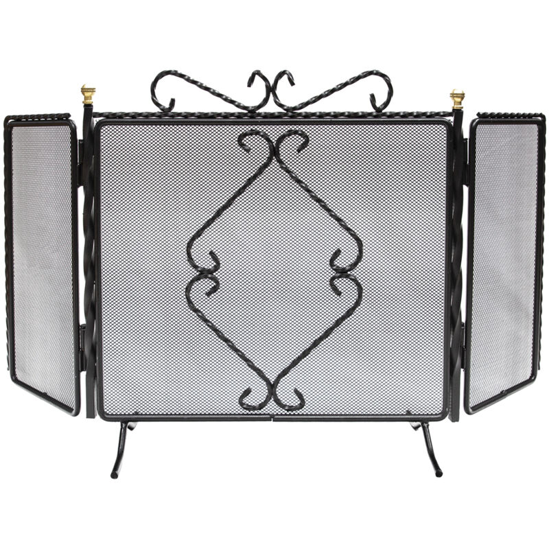 Cran de cheminée 94,5 x 49,5 (h) cm. 3 panneaux