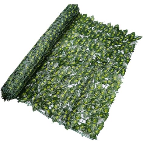 cran de clture de lierre artificiel haies artificielles clture et décoration de rouleau de criblage de feuilles artificielles pour décor extérieur jardin  (0.5m3m)