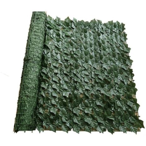 cran de clture de lierre artificiel haies artificielles clture et décoration de rouleau de criblage de feuilles artificielles pour décor extérieur jardin(0.53)m