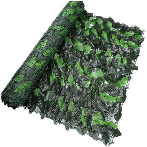 cran de clture de lierre artificiel haies artificielles clture et décoration de rouleau de criblage de feuilles artificielles pour décor extérieur jardin(0.5m3m)