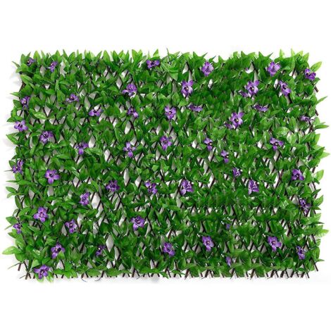 cran De Confidentialit De Clture Extensible Pour Terrasse De Balcon Extrieur, Panneaux De Clture En Faux Lierre 1pc Pour Dcoration De Jardin D'arr