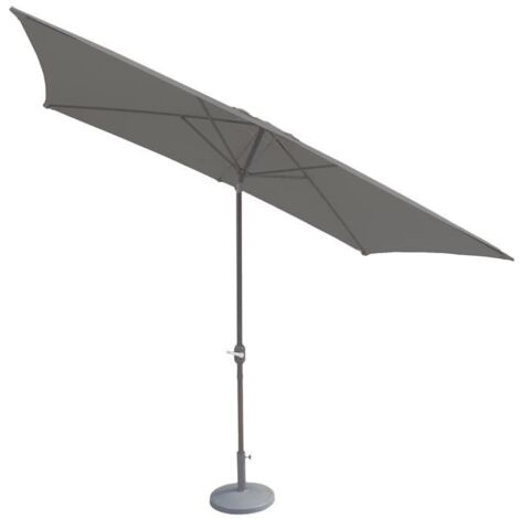 Crank and Tilt Rectangular Parasol - Aluminium/Polyester - L300 x W240 x H250 cm - Grey