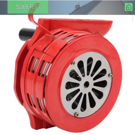 Crank-Operated Siren, Manual Alarm, Portable Alarm, Red Handheld Alarm for School Troops, 120dB