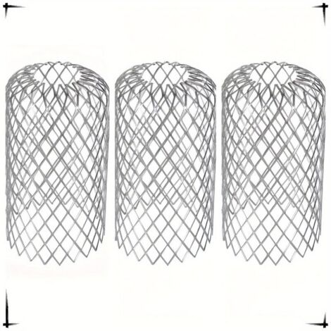 Crapaudine de Gouttière 75 150MM, Aluminium Filtres de Grillage Gouttière pour Maison, Avant-toit, Fossé, Égout pour Aider à Garder le Drain Dégagé Arrête le Blocage Feuilles et des Débris (3