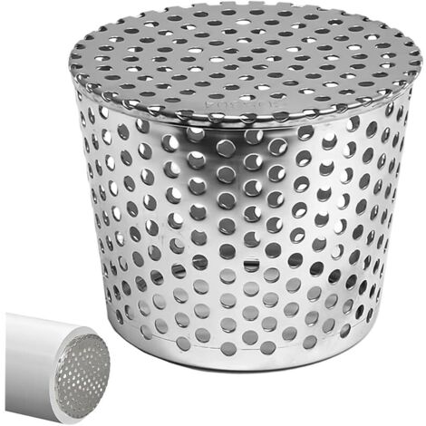 Crapaudine de Gouttière en Acier Inoxydable 304, Filtre Conique 90-110 mm avec Trous 5 mm, Grille Anti-Feuilles pour Gouttière pour Jardin, Cour, Garage