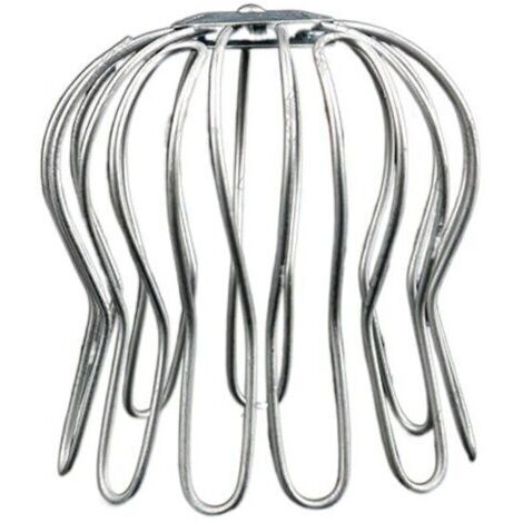 Crapaudine en fil galvanisé à chaud - Filtre anti feuille pour descente gouttière 75 à 85 mm (Lot de 4)