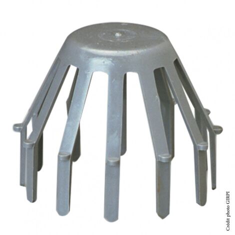 Crapaudine en pvc, GIRPI, diam. 80 mm gris