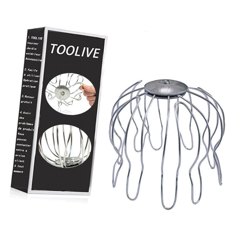 Toolive - crapaudine pour gouttière - Filtre anti feuille (Lot de 4)