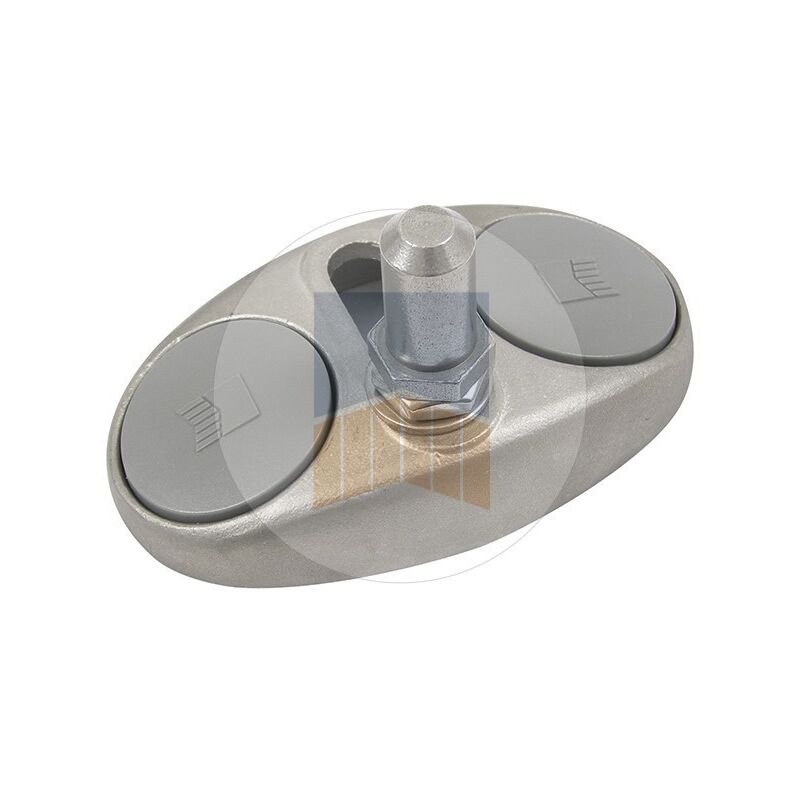 Crapaudine réglable à visser en Inox avec stries antiglissement et cache-vis Diamètre de l'axe (mm): Diamètre de l'axe (mm) : 20 - Portac