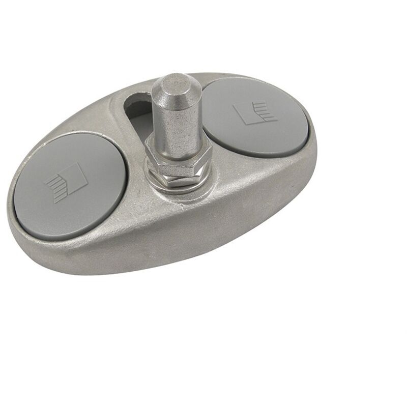 Crapaudine réglable à visser en Inox avec stries antiglissement et cache-vis Diamètre de l'axe (mm): Diamètre de l'axe (mm) : 12 - Portac