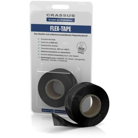 Crassus Flex-Tape CRA70605 25mmx3,5mx0,7mm, selbstverschweißend, schwarz