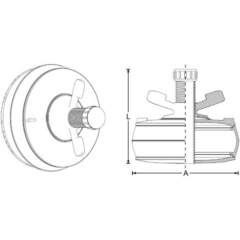 Crassus Schnellverschlussstopfen CSV 100 PVC 95-100 mm CRA18641