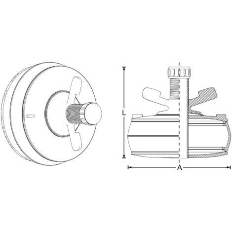 CRASSUS Schnellverschlußstopfen CSV 50 37 - 54 mm, CRA18647