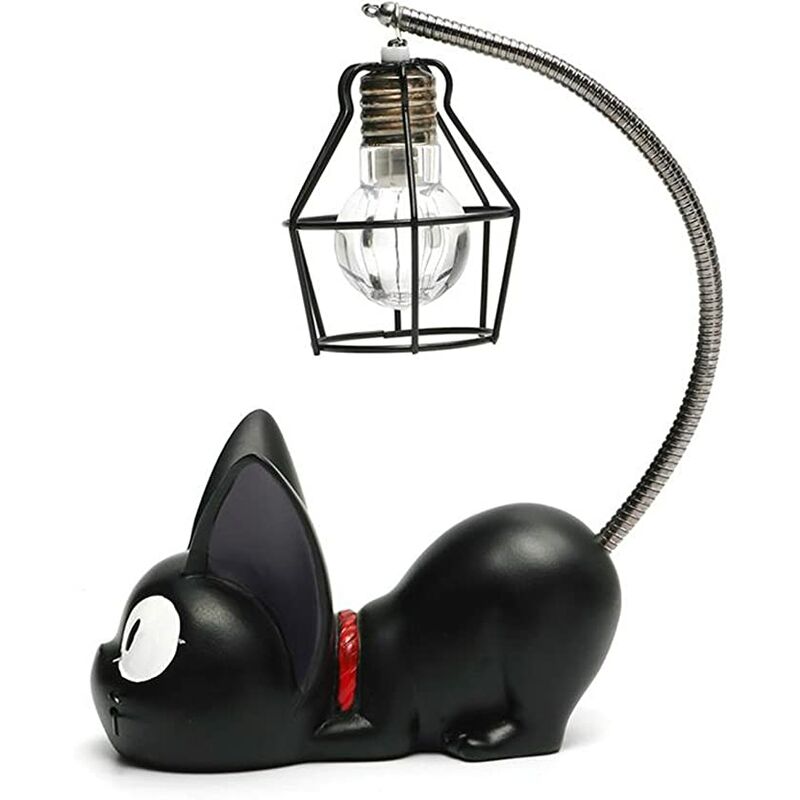 Victoria - Créative Résine Kiki Chat Animal Night Light, Ornements Décoration Cadeau Petite Chat Pépinière Lampe Respiration led Lampe De Nuit