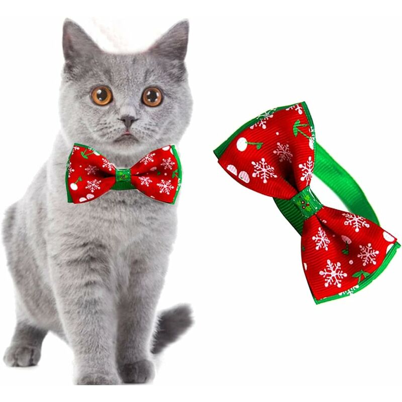 Cravate Noeud Papillon Tie Chien Collier Chat Chiot Noël Réglable Déguisement Accessoire Vêtements Costumes Mignons Animal de Compagnie - Minkurow