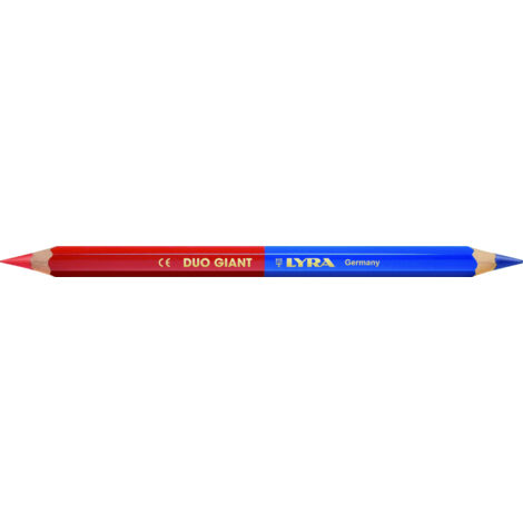 CRAYON DE MARQUAGE LYRA DUO GIANT ROUGE ET BLEU EN BOÎTE DE 100 -2930103