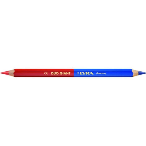 CRAYON DE MARQUAGE LYRA DUO GIANT ROUGE ET BLEU EN ÉTUI DE 12 -2930101