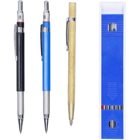Crayon de menuisier mécanique 2.0mm avec mines de rechange pour marquage sur bois