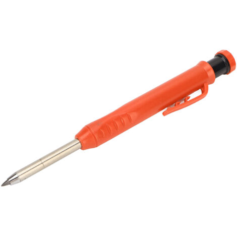 Crayon de menuisier mécanique avec taille-crayon pour marquage profond sur métal et plastique orange