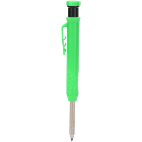 Crayon de menuisier mécanique avec taille-crayon pour marquage sur métal et plastique, vert.