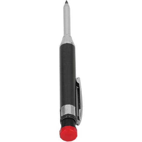 Crayon de Menuisier Mécanique Professionnel avec Affûteur Intégré, pour Charpente et Construction, Noir