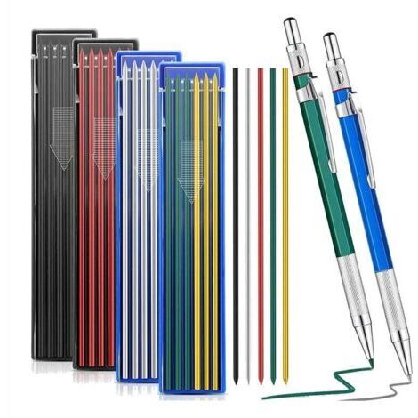 Crayon de Soudeur Mécanique avec 48 Recharges Rondes pour Tubes et Tuyaux en Métal
