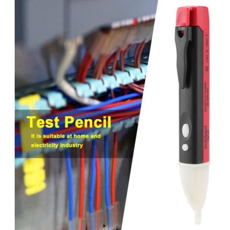 Crayon de test électrique - QILU - Modèle isolé - Tension maximale 1000 V - ABS non toxique - Rouge