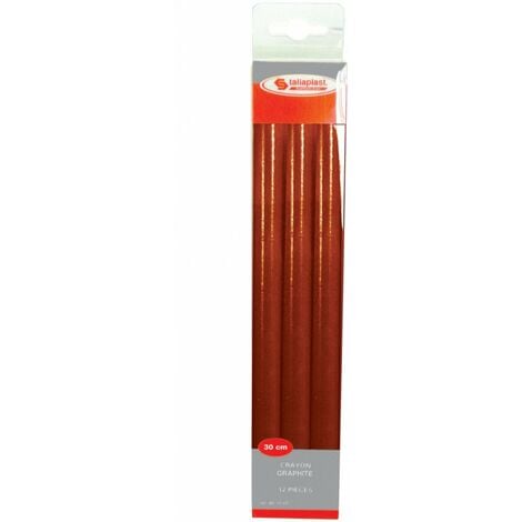 Crayon graphite rouge 30cm 401005 - Taliaplast
