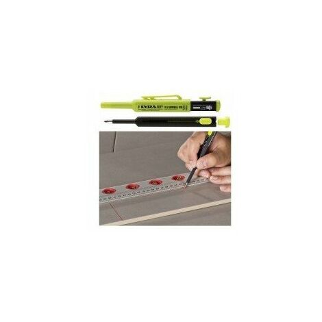 Crayon graphite télescopique 40 mm – Mine 2,8 mm – Avancement facile avec bouton latéral – Capuchon avec taille-mine intégré – Lyra
