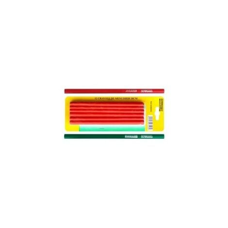 Crayon Menuisier 18 cm - Lot de 12 Pièces