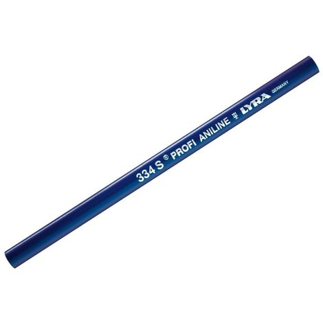 Crayon pour support humide bleu – Longueur 240 mm – Mine graphite-copiant HB – Pour surfaces mouillées et sèches – Lyra