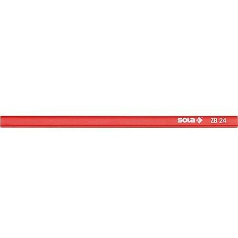 Crayon rouge en bois tilleul Modele ZB 18cm Mine de graphite HB