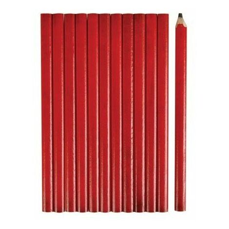 Crayons de menuisier 175 mm (12 pcs)
