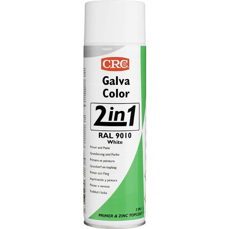 Peinture anti-corrosion GALVACOLOR à double effet blanc pur RAL 9010 CRC GALVACOLOR 20587-AA 500 ml S000221
