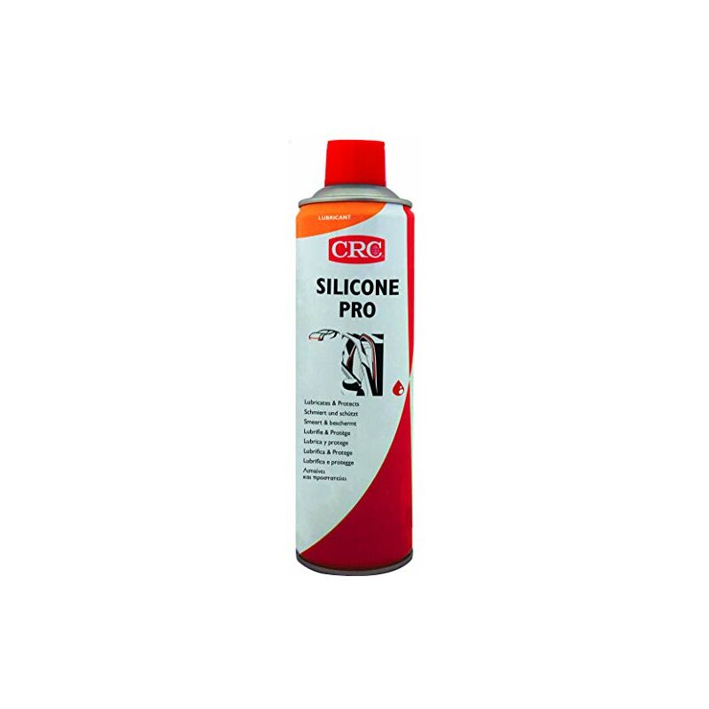 

32695-AA 32695-AA-SILICONE Pro Lubricante sintético de Silicona. Nutre plásticos, Gomas, etc 500 ml, Negro - CRC