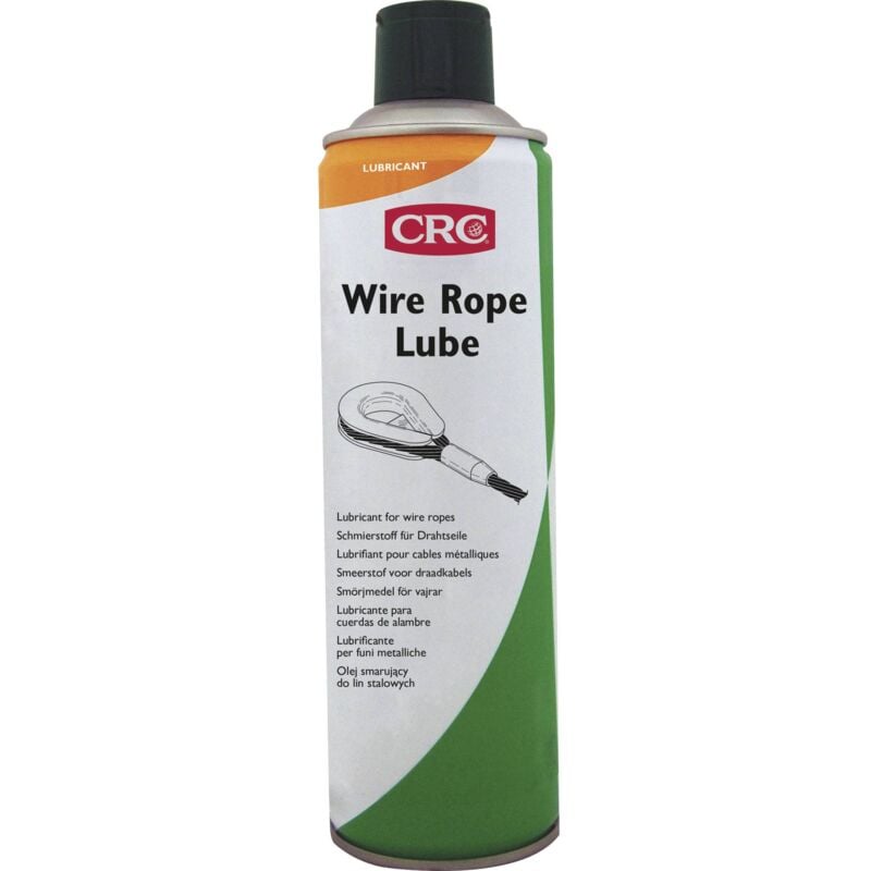 CRC - Lubrifiant wire rope lube, Aérosol 650ml / 500ml ( Prix pour 1 ). Lubrifiant haute performance pour câbles et engrenages aérosol 500 ml