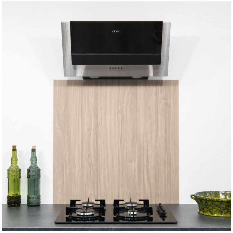 Crédence Alu Aspect Chêne Clair h 60 cm x l 110 cm 1,5 mm