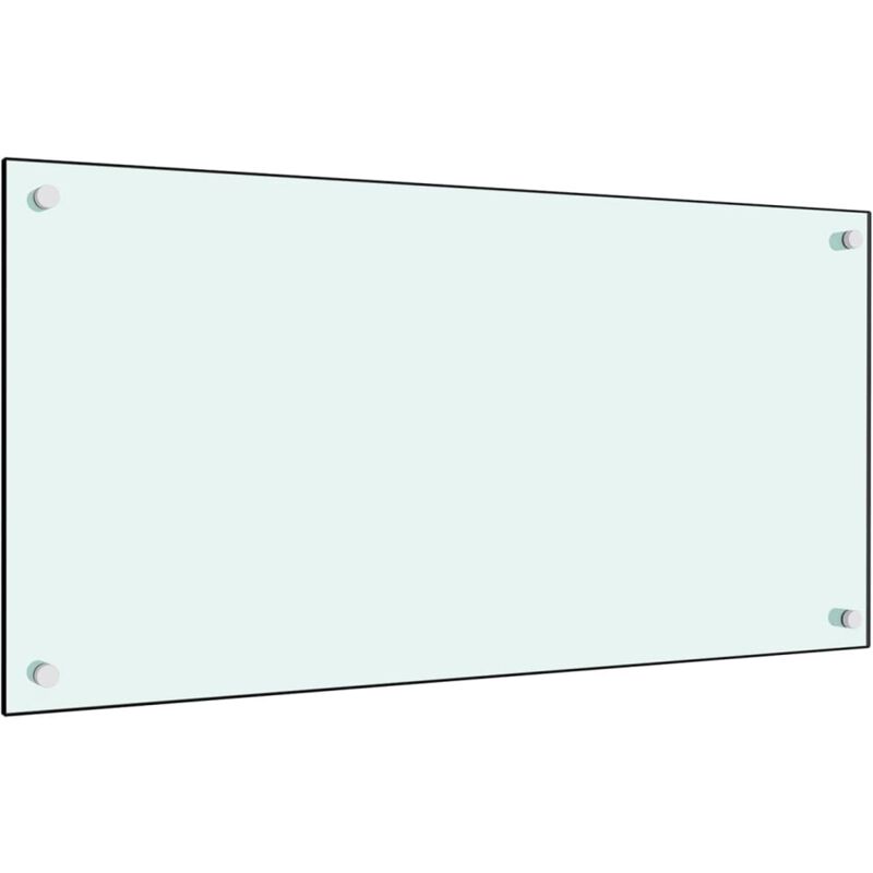 Crédence Cuisine Fond de hotte - Dosseret de cuisine Blanc 80 x 40 cm Verre trempé BV655413