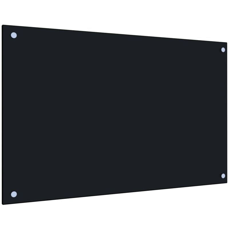 Crédence Cuisine Fond de hotte - Dosseret de cuisine Noir 80 x 50 cm Verre trempé BV714156 - Noir
