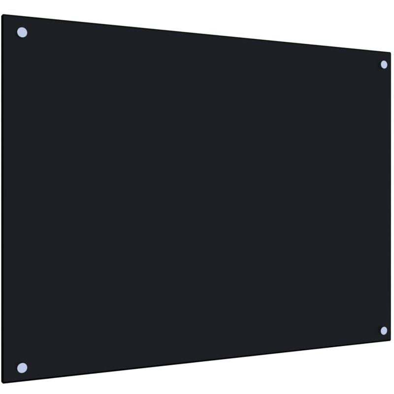 Crédence Cuisine Fond de hotte - Dosseret de cuisine Noir 80 x 60 cm Verre trempé BV822954 - Noir