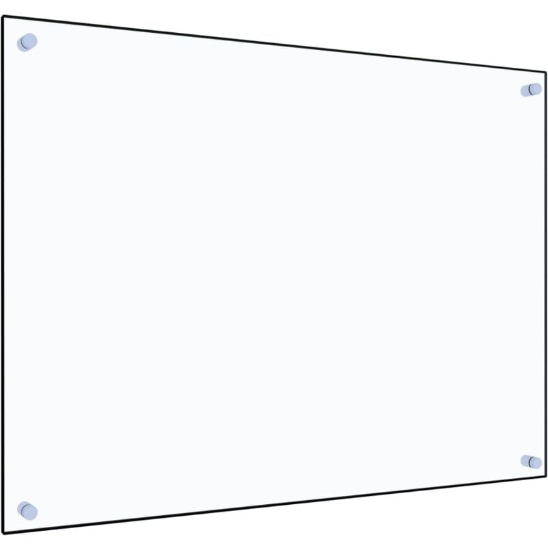 Crédence Cuisine Fond de hotte - Dosseret de cuisine Transparent 80 x 60 cm Verre trempé BV986431 - Transparent