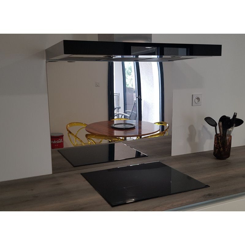 Crédence inox miroir h 20 cm x l 110 cm de 1mm