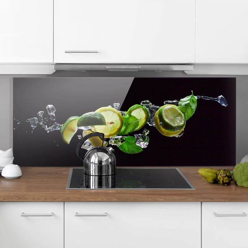 Crédence en verre - Mojito ingredients - Panorama Dimension: 40cm x 100cm
