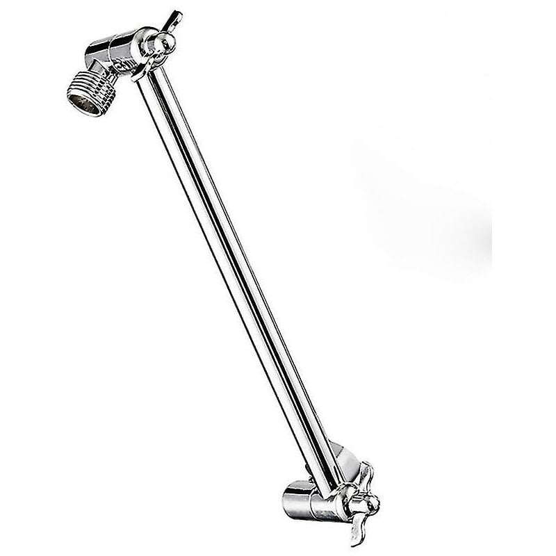 Crea - 11 Inch Adjustable Shower Arm Universal Connection Solid Brass Shower Adjustable Angle Anti-leak Shower Extension Arm