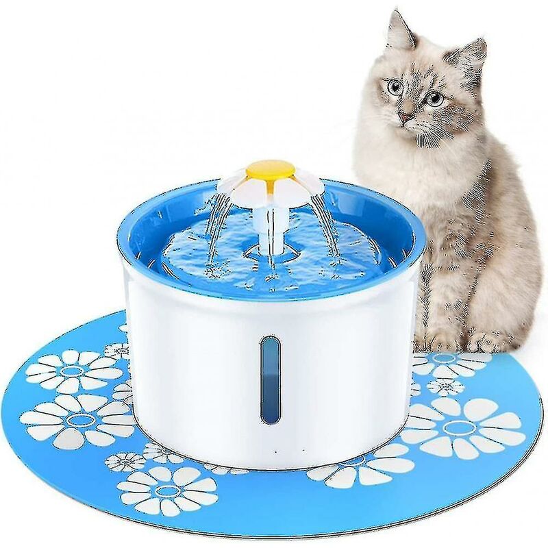 1,6 l Fontaine à Boire Automatique pour Animaux de Compagnie Fontaine à Boire pour Animaux de Compagnie, Fontaine à Boire pour Chien/Chat - Bleu