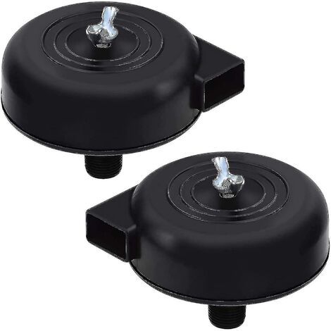CREA 2 Pcs Compressor Filter, 16mm 3/8pt Male Thread Silent Compressor For Air Compressor (black)