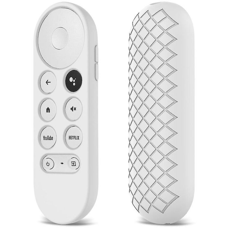 2 pièces housse de télécommande Compatible avec 2020 Chromecast housse en Silicone antidérapante blanc - Crea